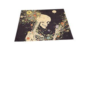 Floral Skeleton Wall Tapestry 59x50in Approximate Multicolor